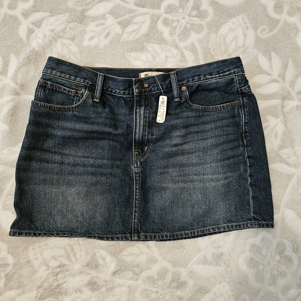 Madewell Dark Blue Denim Mini Skirt